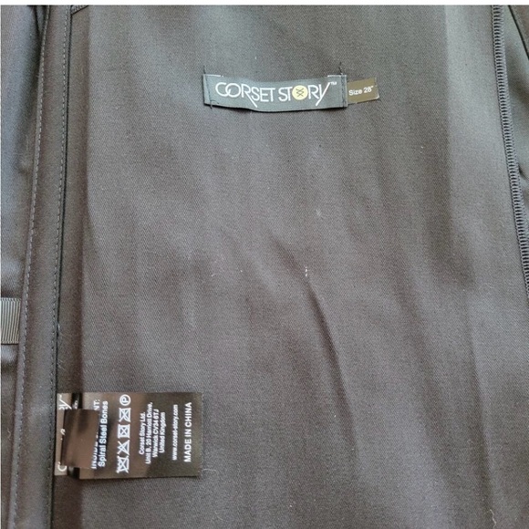 Corset Story Astronomy Black Overbust Cotton Corset Size 28" fits 36A B or C - Picture 2 of 6